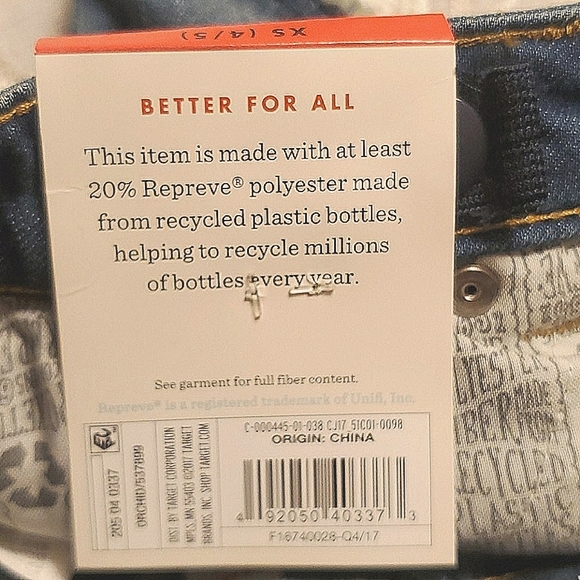 NWT Cat & Jack Denim Shorts with Lace Trim | Girls XS (4/5) - Picture 6 of 7